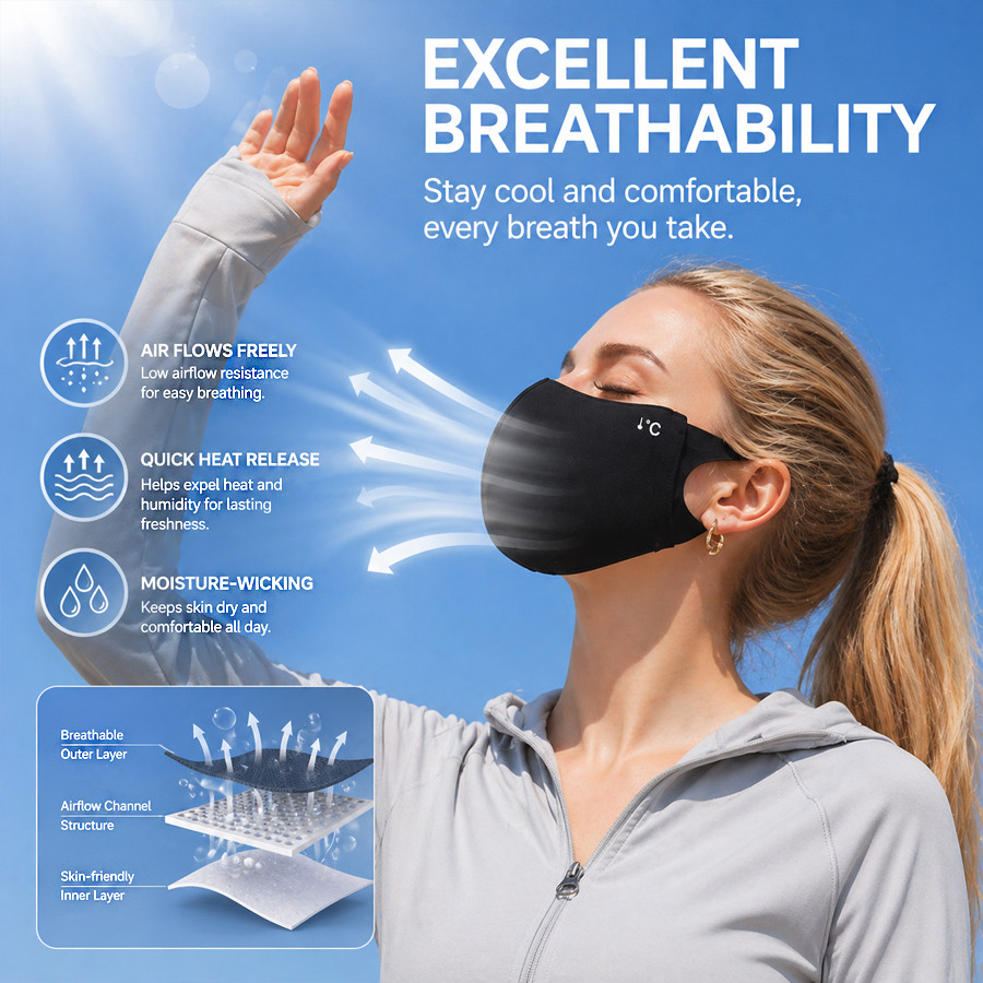 Cooling Summer Sun Mask Outdoo - Sports Mask Breathable のレビューと価格
