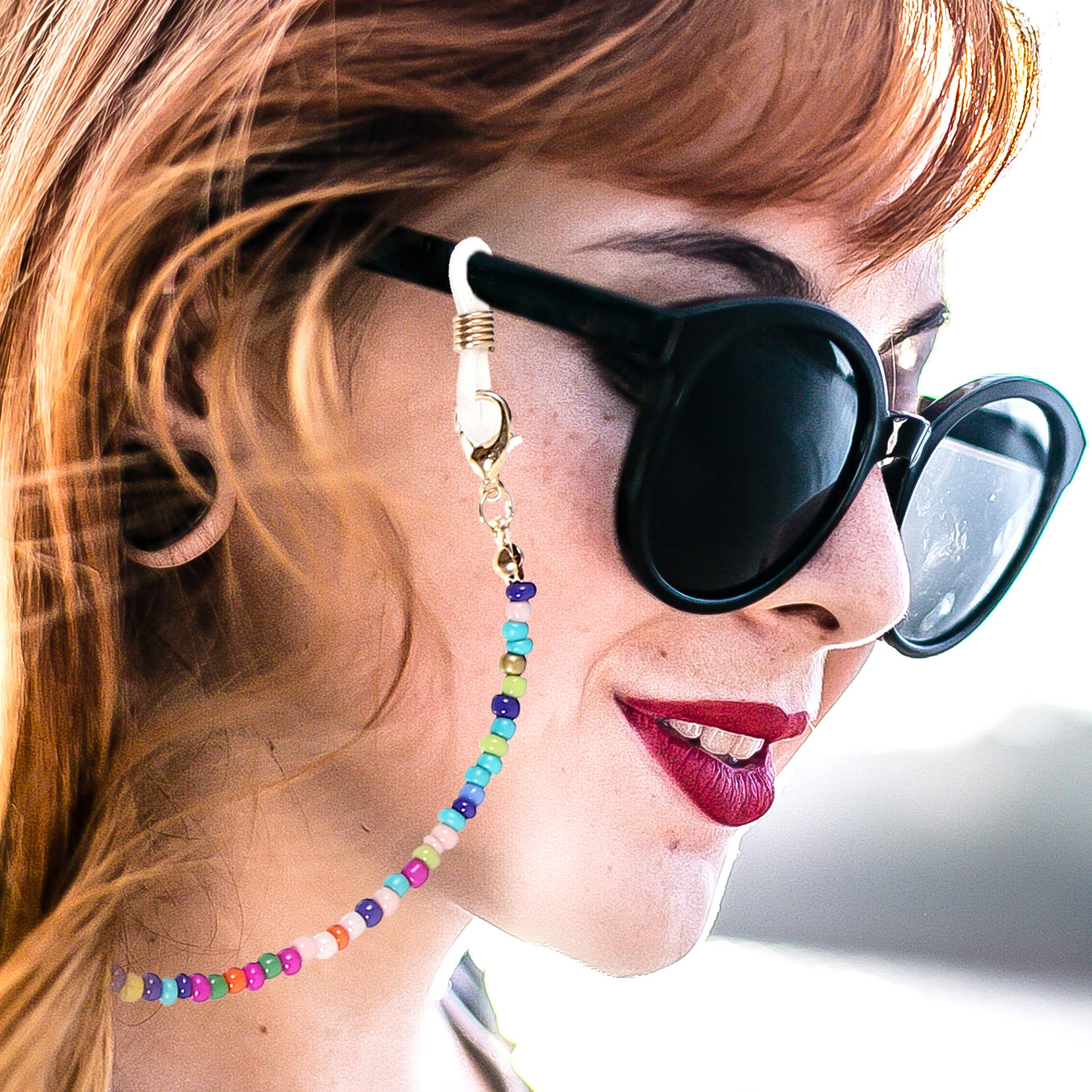 5Pcs Eyeglass Chains Beaded An - Mask Chain Holder のレビューと価格