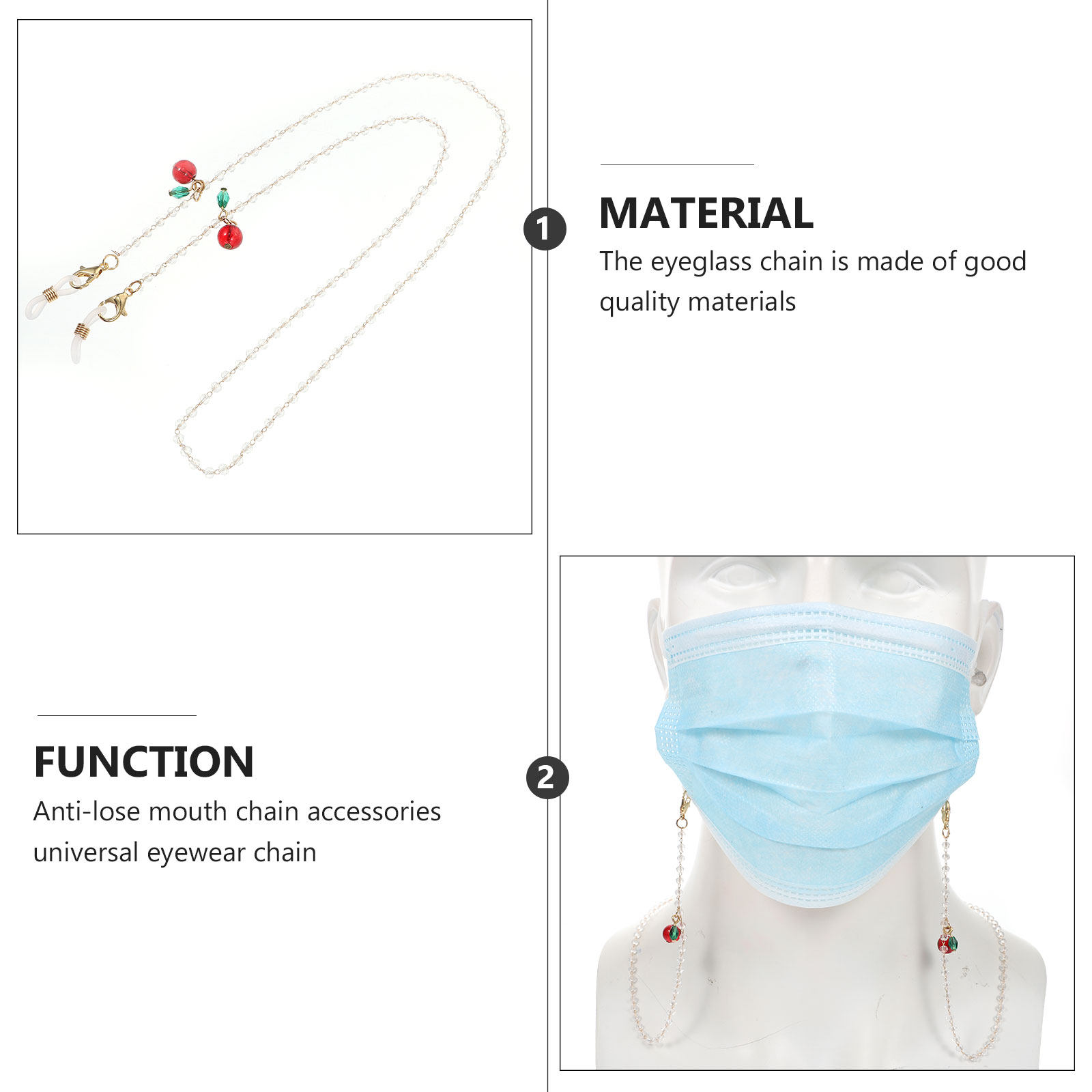 Eyeglass Chain Exquisite Craft - Mask Chain Holder のレビューと価格