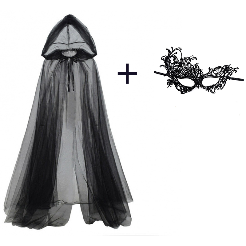 2pcs Set of Black Veil Cape An - Black Face Mask Pack のレビューと価格