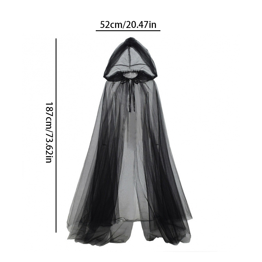 2pcs Set of Black Veil Cape An - Black Face Mask Pack のレビューと価格