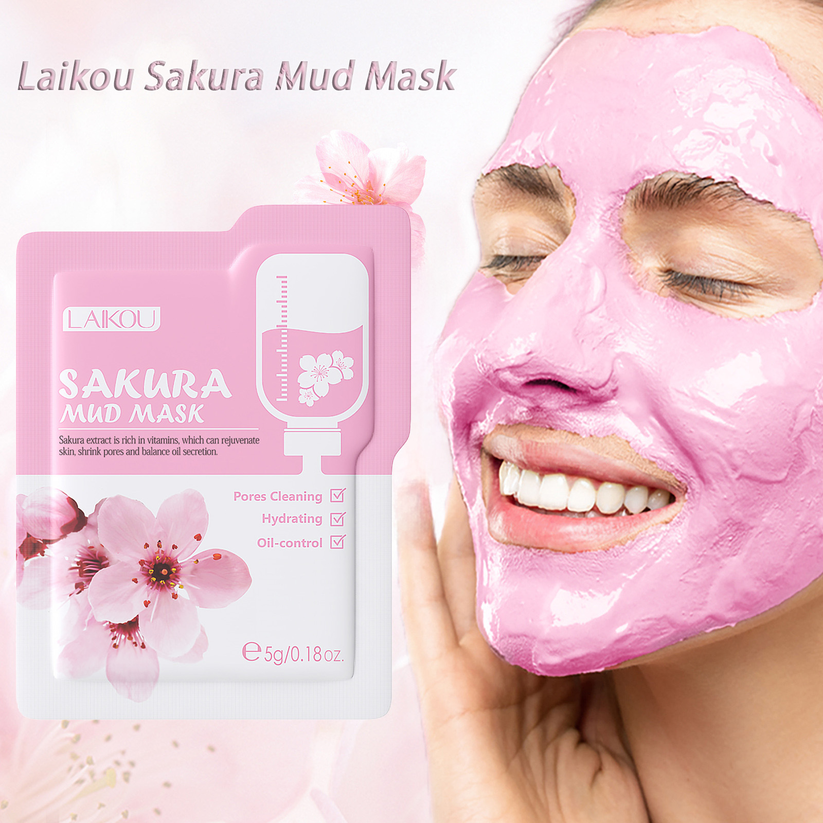 Laikou Sakura Clay Mask Trial  - Dust Mask Construction のレビューと価格