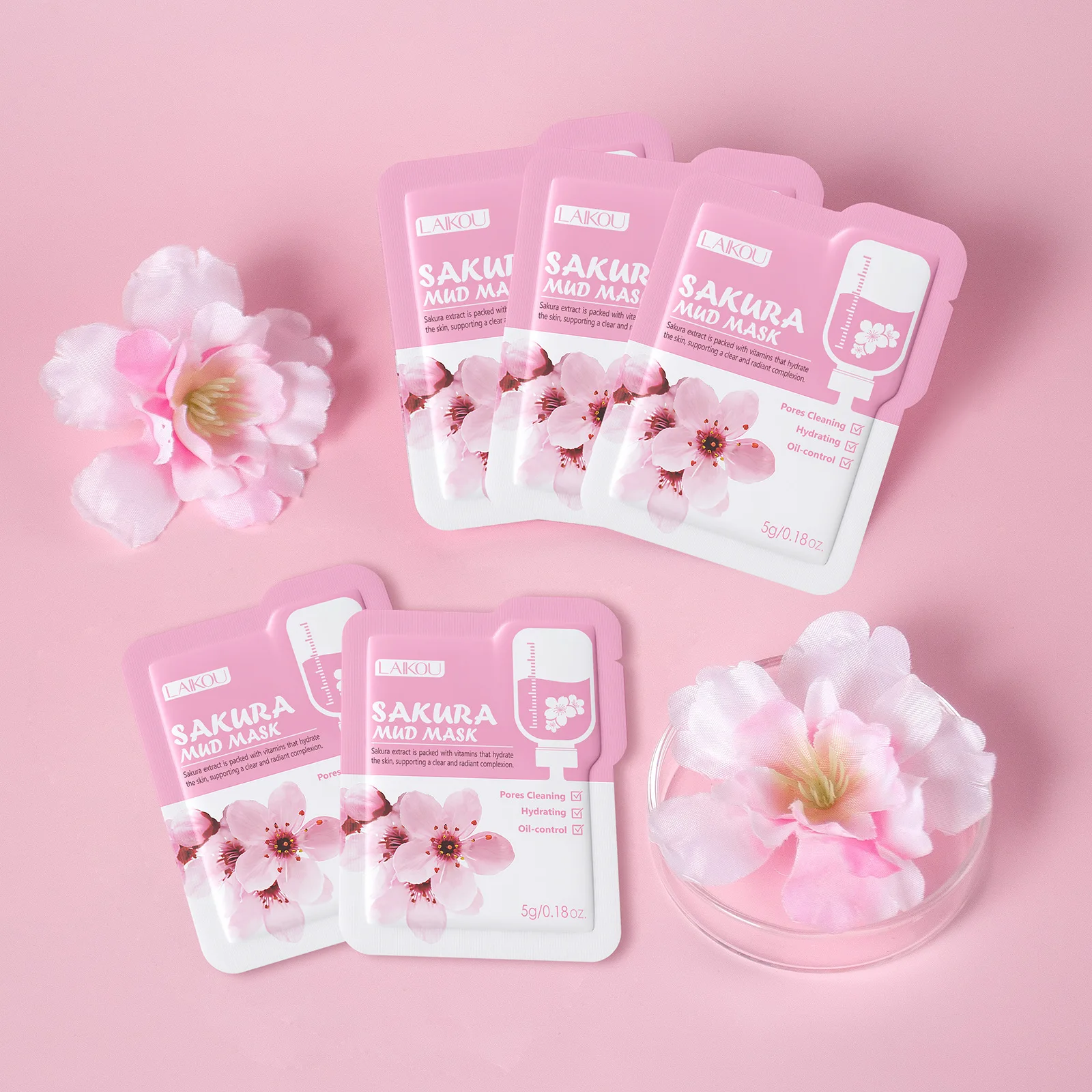 Laikou Sakura Clay Mask Trial  - Dust Mask Construction のレビューと価格