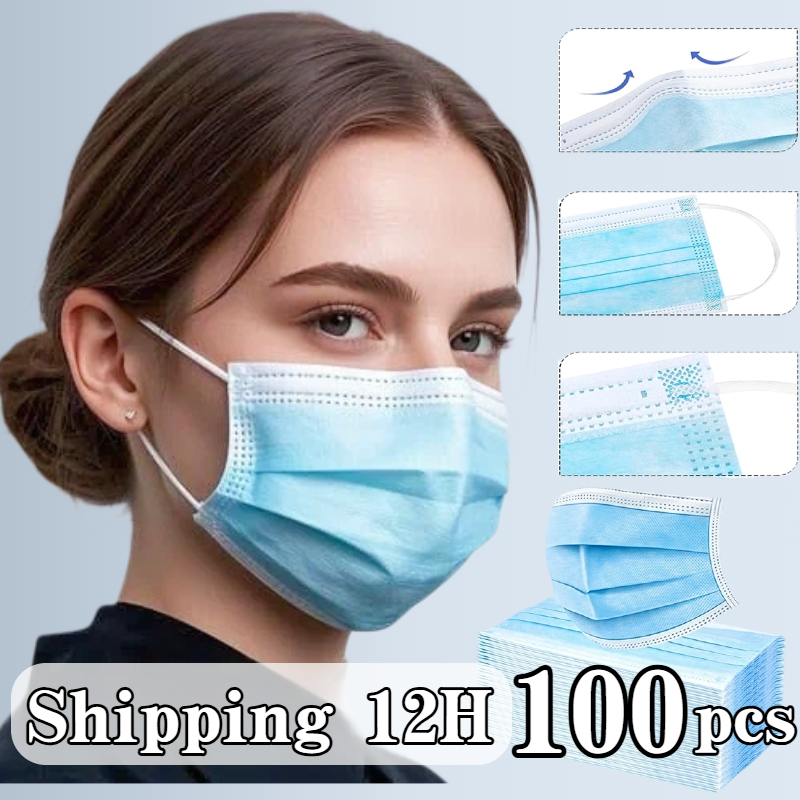 100pcs blue disposable protect - Disposable Mask Blue のレビューと価格
