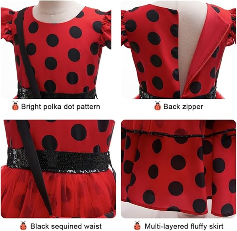 Girls Cosplay Costume Polka Do - Kids Face Mask のレビューと価格