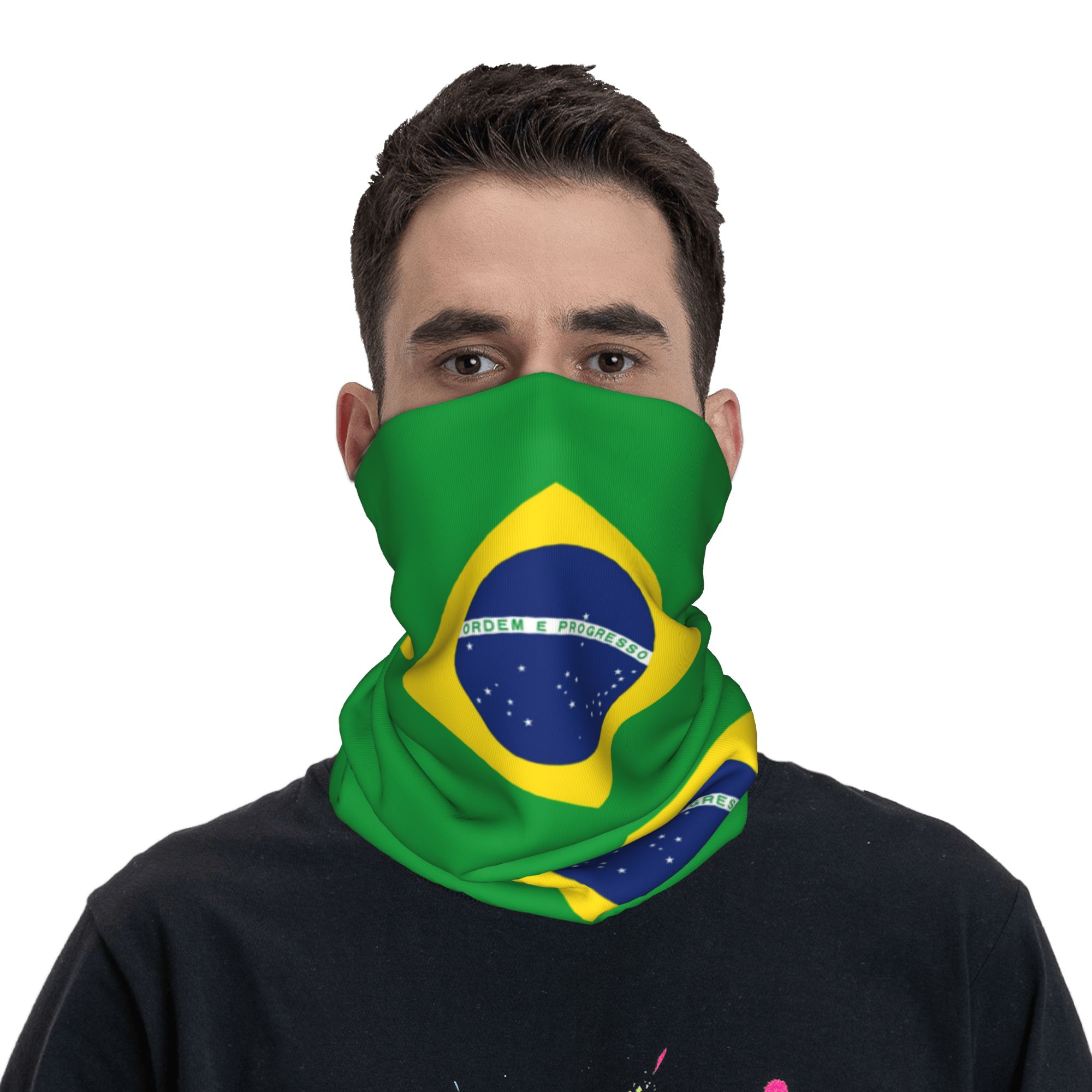 Custom Brazil Flag Bandana Nec - Neck Gaiter Face Cover のレビューと価格