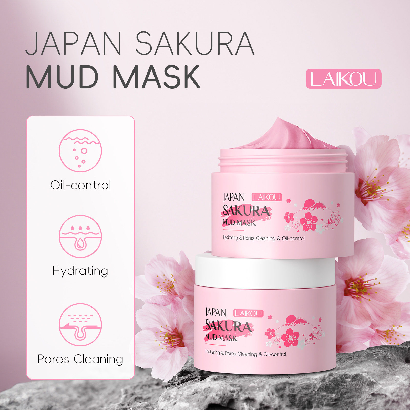 LAIKOU Sakura Clay Mask 25g/90 - Dust Mask Construction のレビューと価格