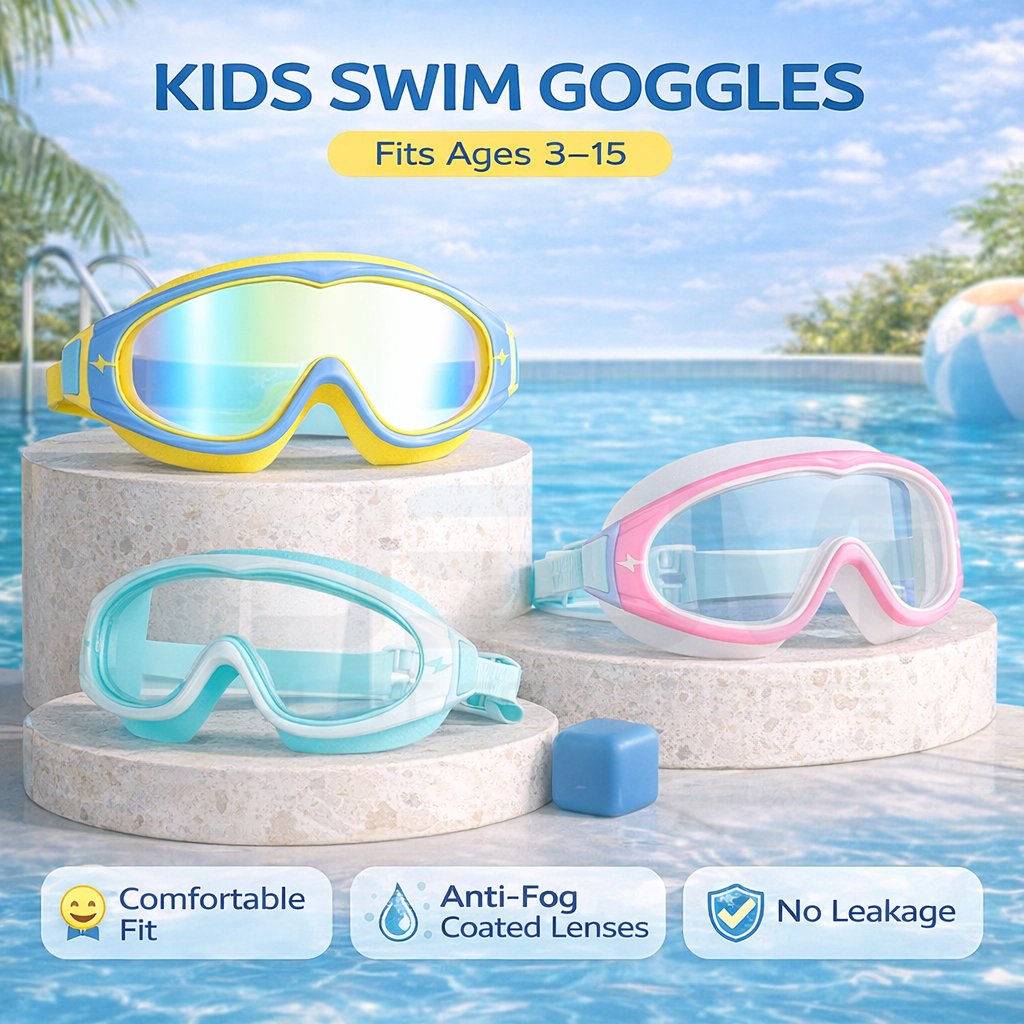 JSJM Kids Swimming Goggles Big - Silicone Mask Bracket のレビューと価格