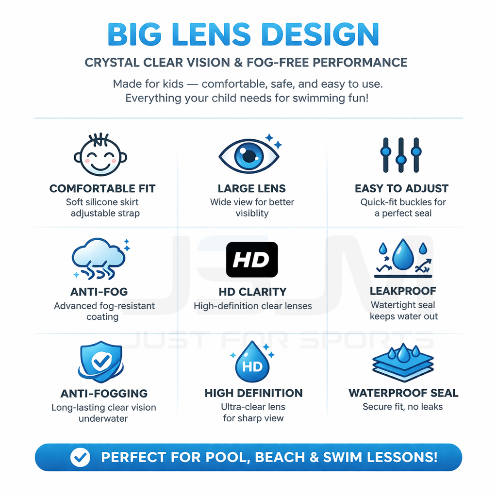 JSJM Kids Swimming Goggles Big - Silicone Mask Bracket のレビューと価格