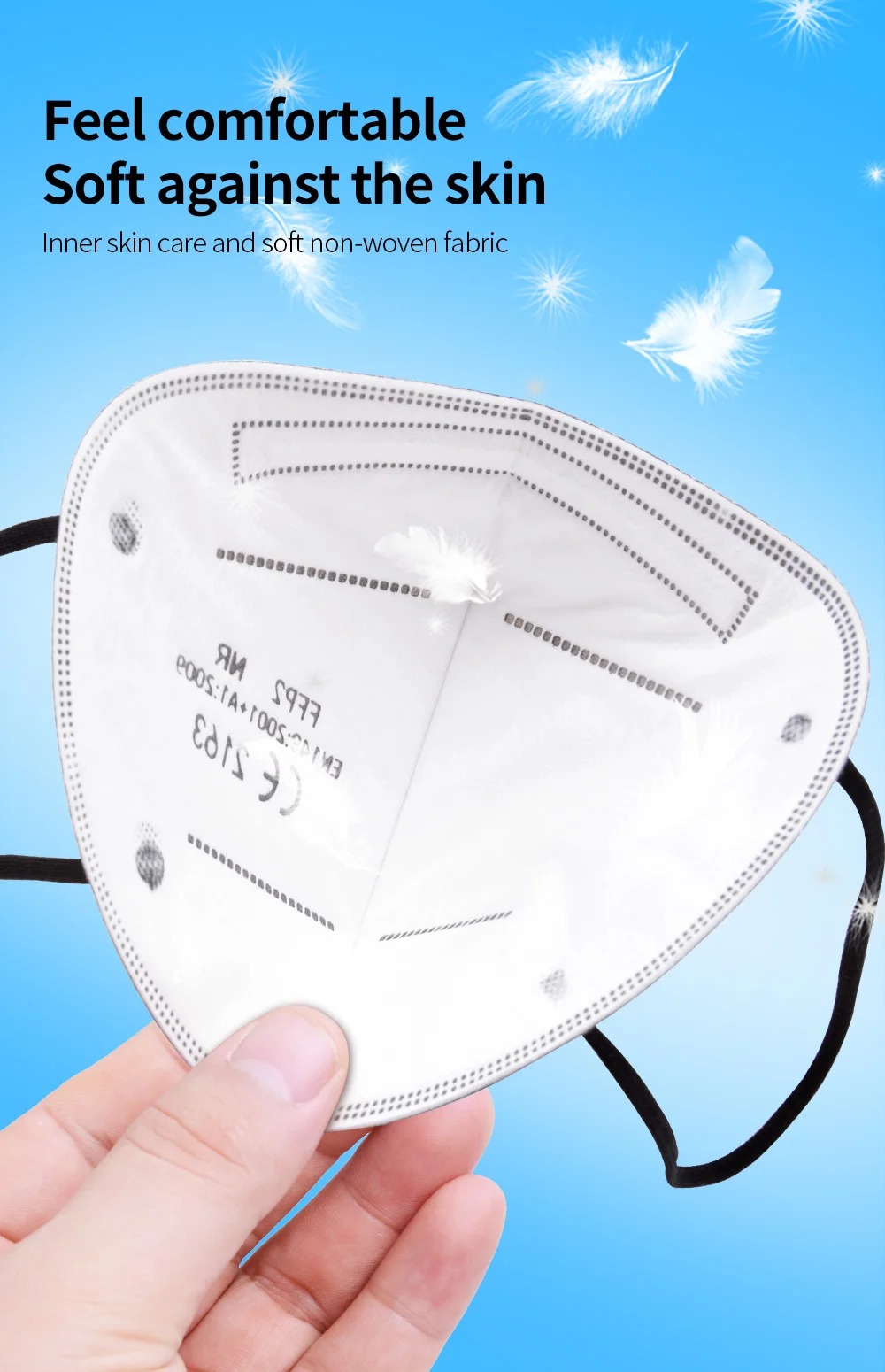 5Layer FFP2 Masks CE Approve K - Disposable Mask Blue のレビューと価格