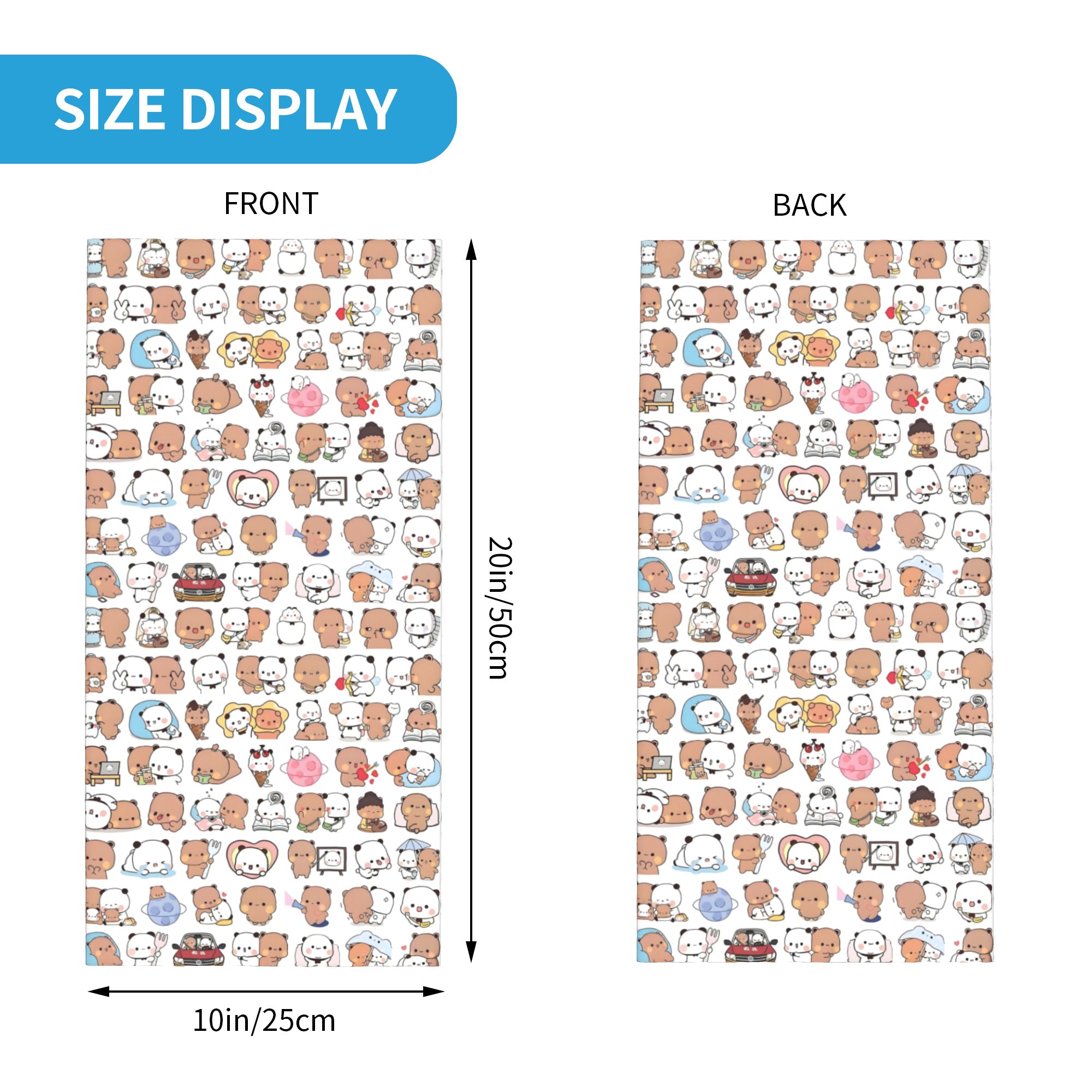 Custom Bear Cartoon Peach And  - Neck Gaiter Face Cover のレビューと価格