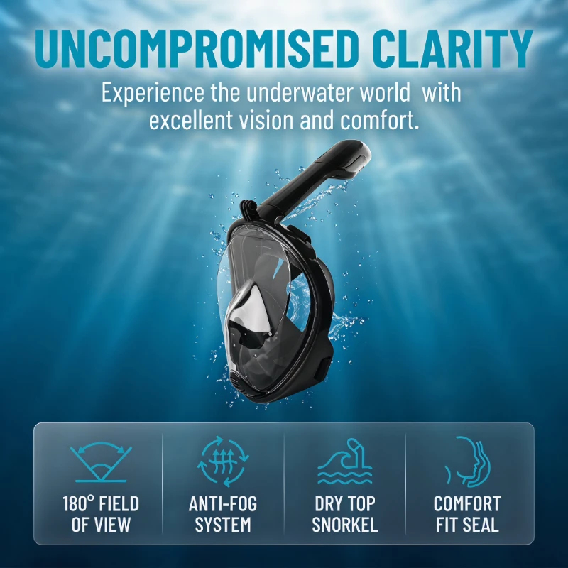 Underwater Scuba Anti Fog Full - Anti Pollution Mask のレビューと価格