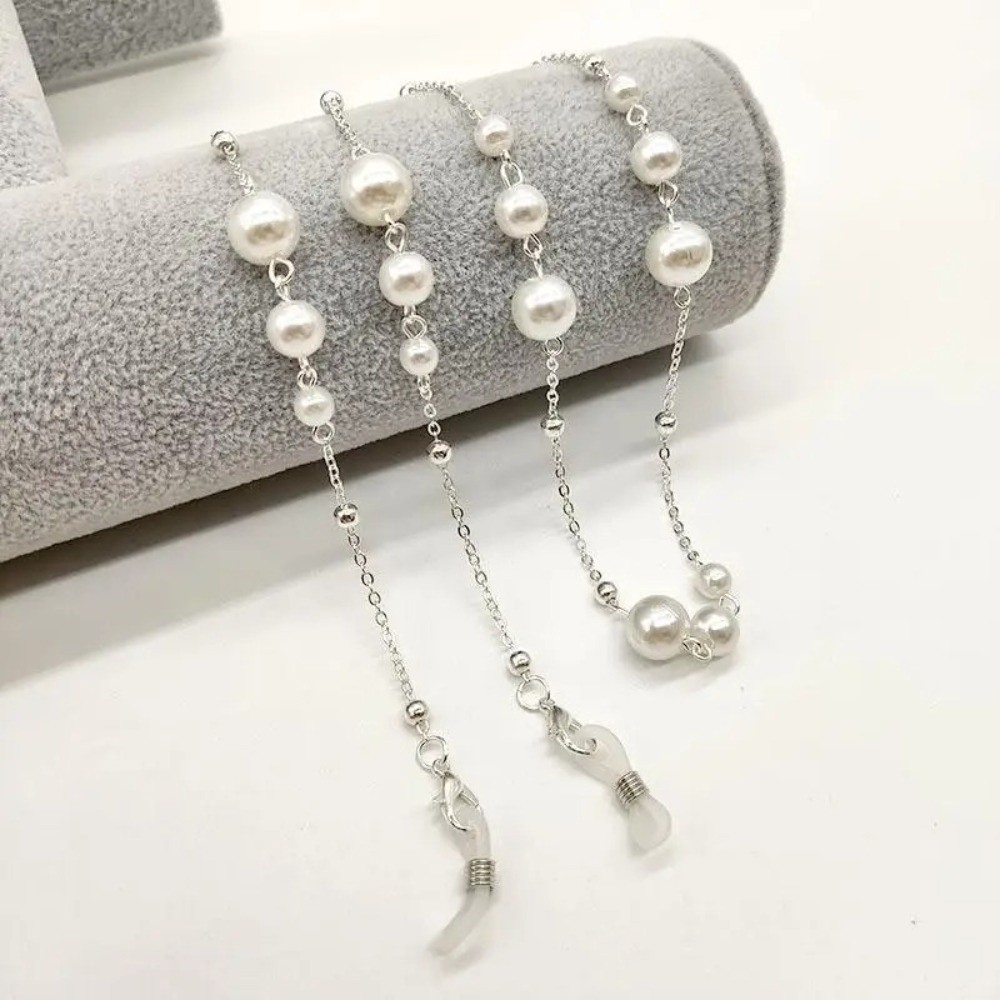 Trendy Pearl Beaded Sunglass C - Mask Lanyard Adjustable のレビューと価格