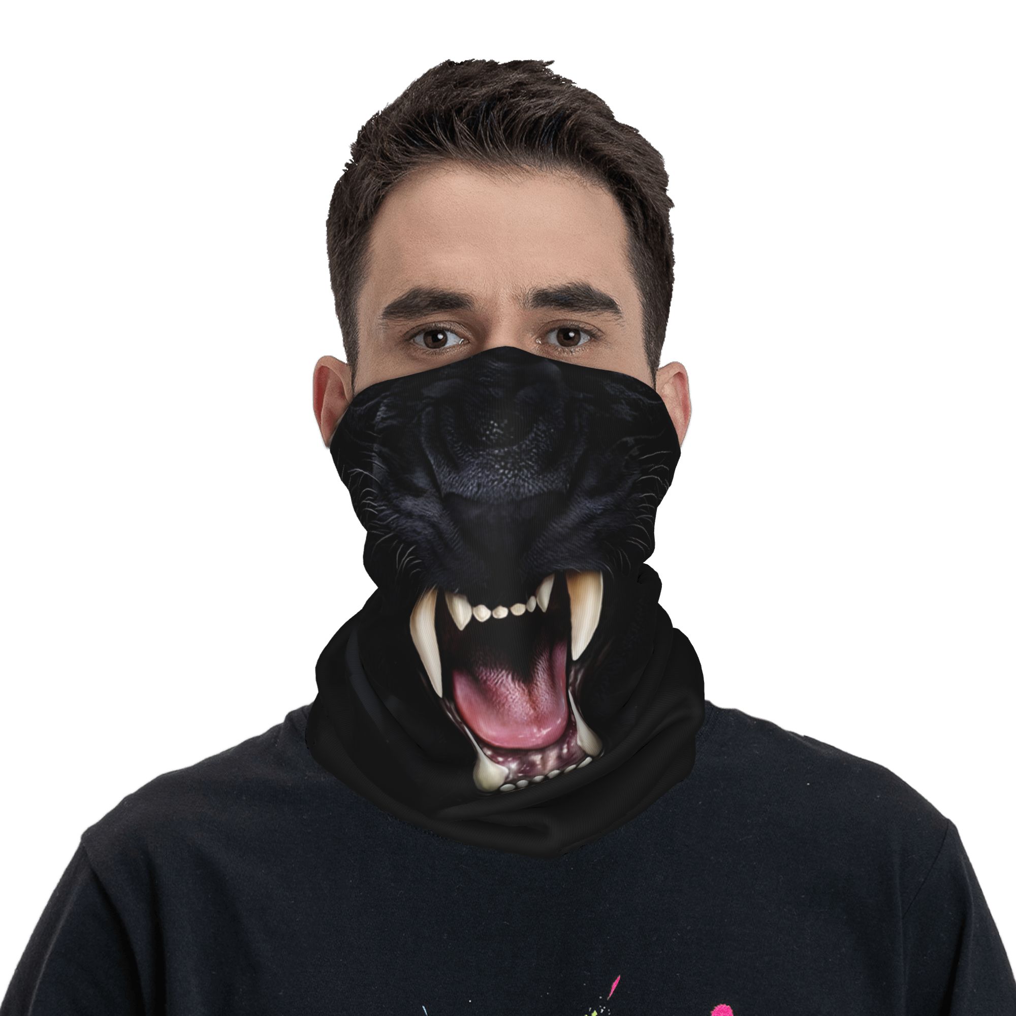 Custom Black Panther Animal He - Neck Gaiter Face Cover のレビューと価格