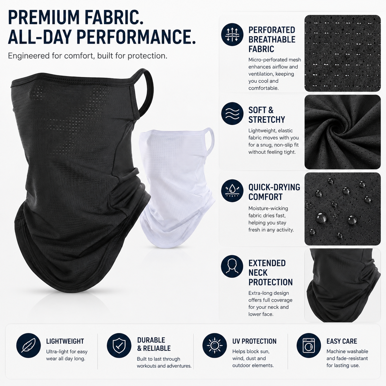 Breathable Quick-Dry Neck Gait - Respirator Half Face のレビューと価格