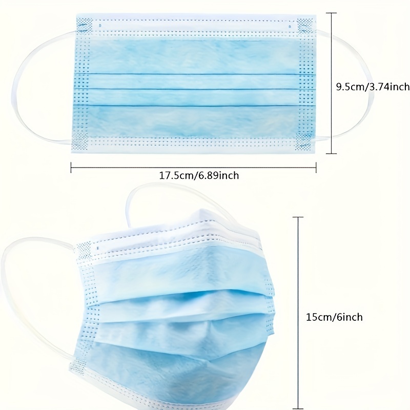 200Pcs Thickened Blue Disposab - Disposable Mask Blue のレビューと価格