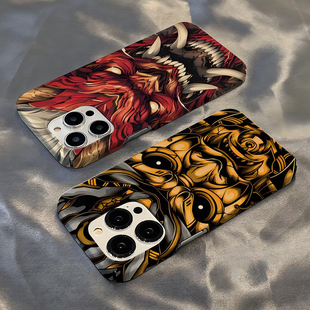 Japanese Samurai Oni Mask Phon - Mask Case Hard Shell のレビューと価格