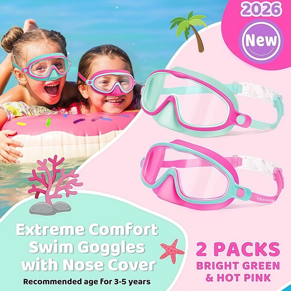 Kids Swim Goggles with Nose Co - Anti Pollution Mask のレビューと価格