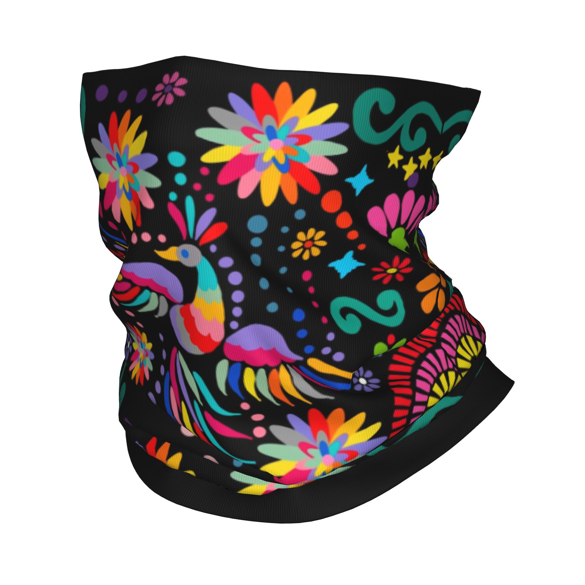 Custom Mexican Floral Flower T - Neck Gaiter Face Cover のレビューと価格