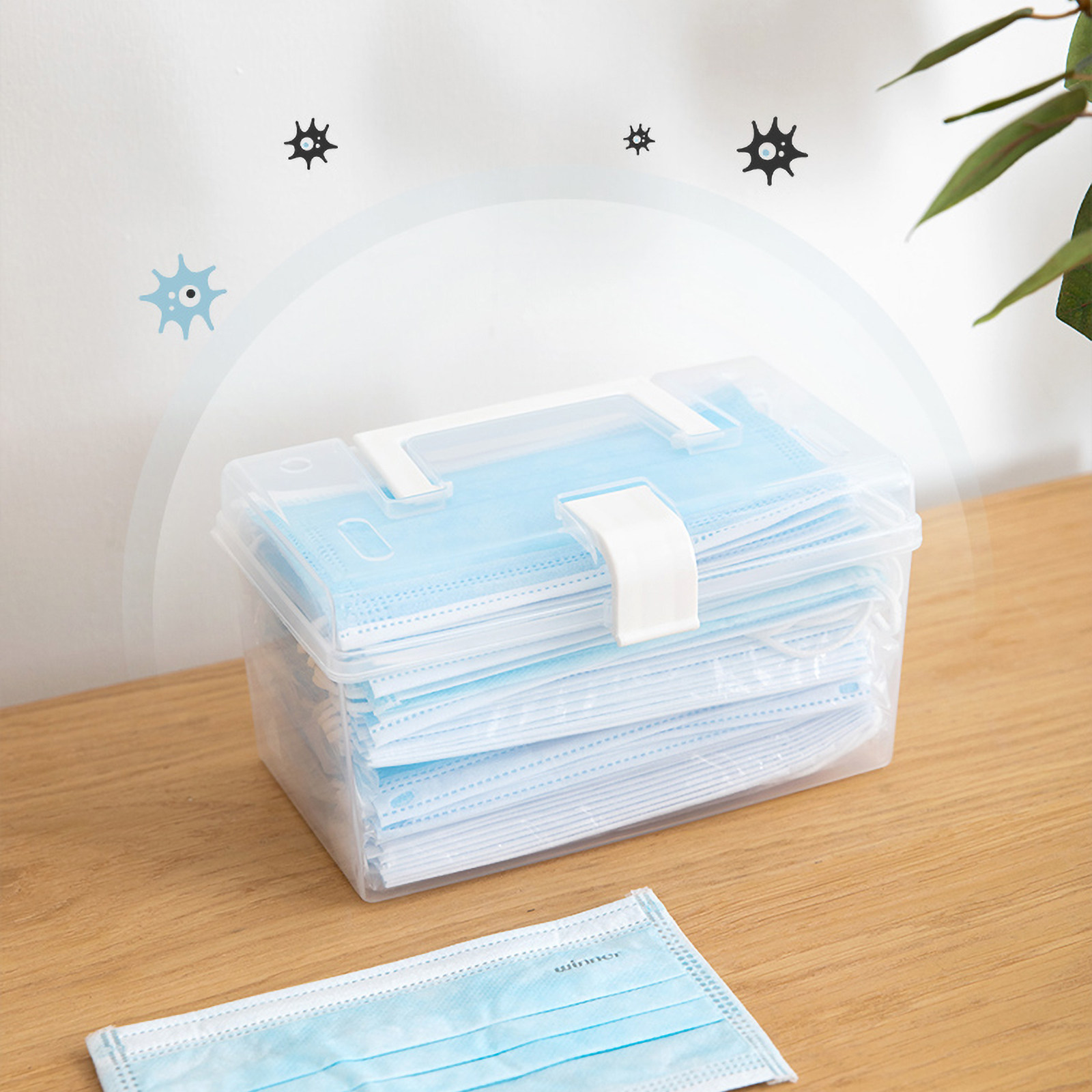 1Pcs Dustproof Mask Storage Bo - Face Mask Storage Box のレビューと価格