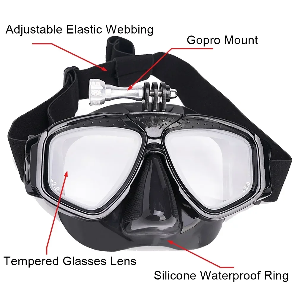 Scuba Diving Mask with Camera  - Mask Lanyard Adjustable のレビューと価格
