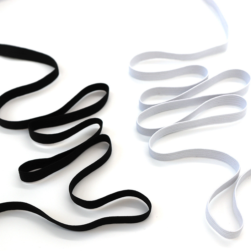 White Black 3mm Flat Elastic B - Mask Lanyard Adjustable のレビューと価格
