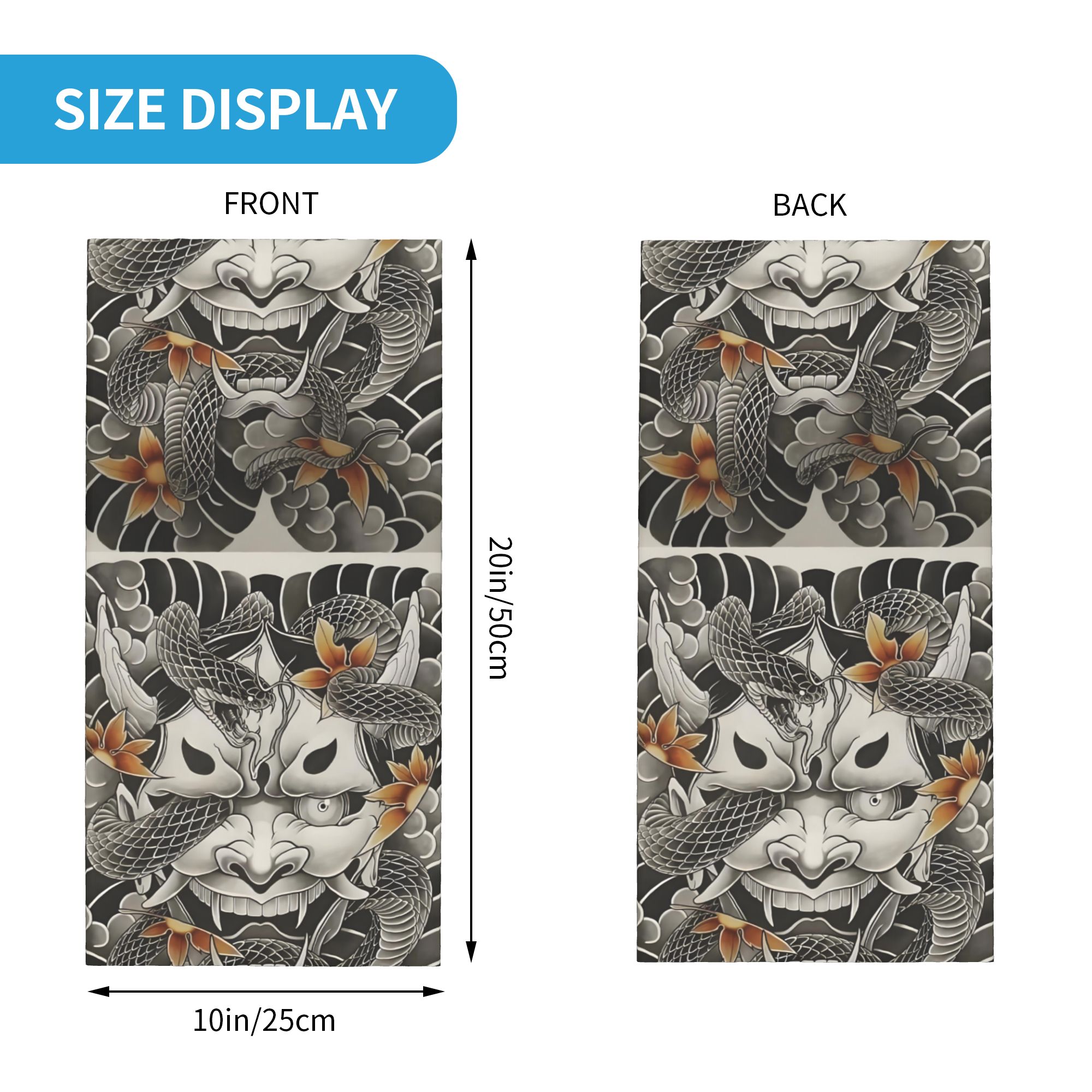 Custom Samurai Oni Demon Banda - Neck Gaiter Face Cover のレビューと価格