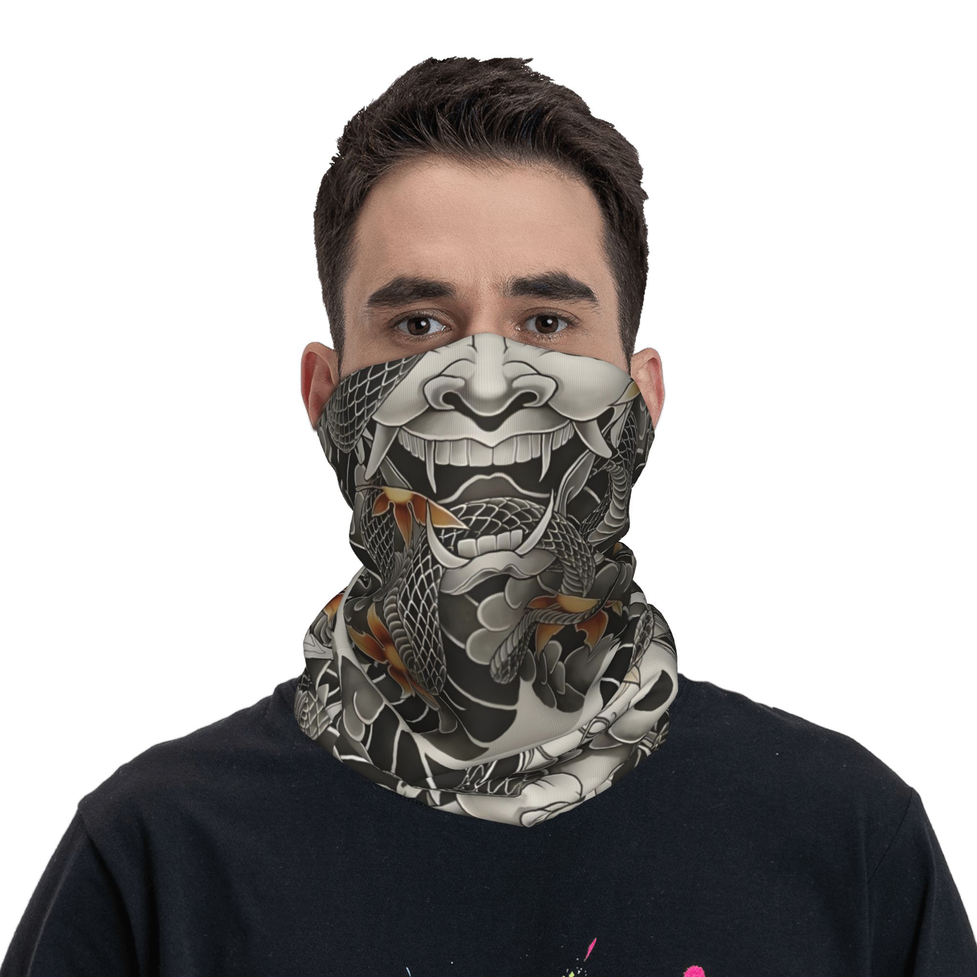 Custom Samurai Oni Demon Banda - Neck Gaiter Face Cover のレビューと価格