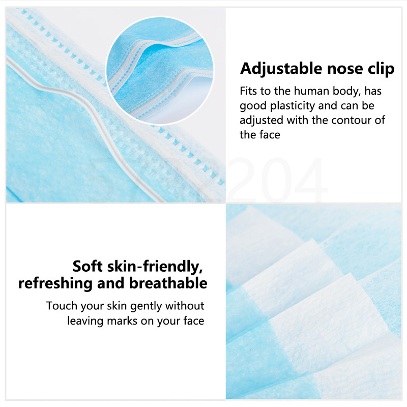 10/50/100/200PCS Disposable Ma - Disposable Mask Blue のレビューと価格