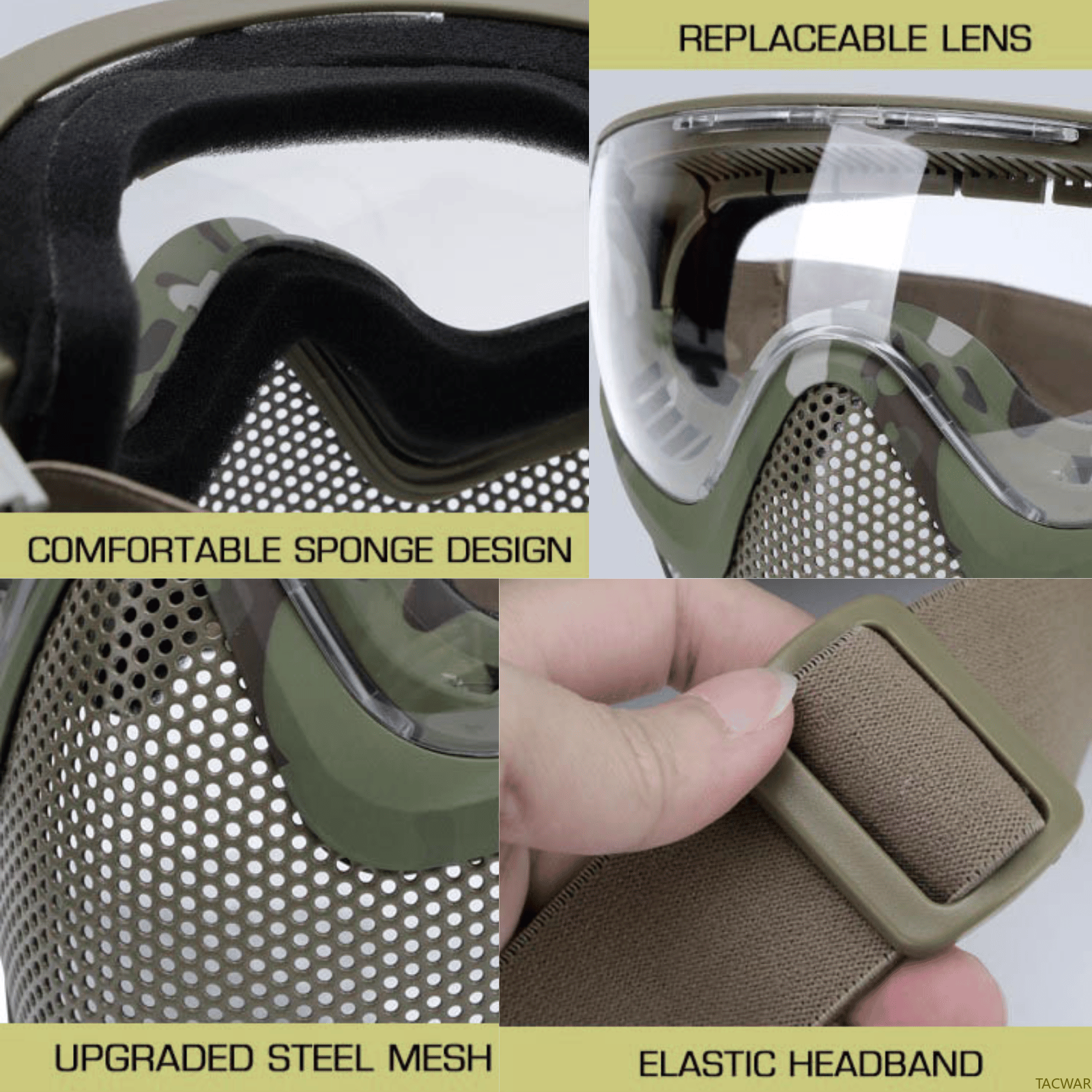 Airsoft Steel Mesh Mask Full F - Anti Pollution Mask のレビューと価格