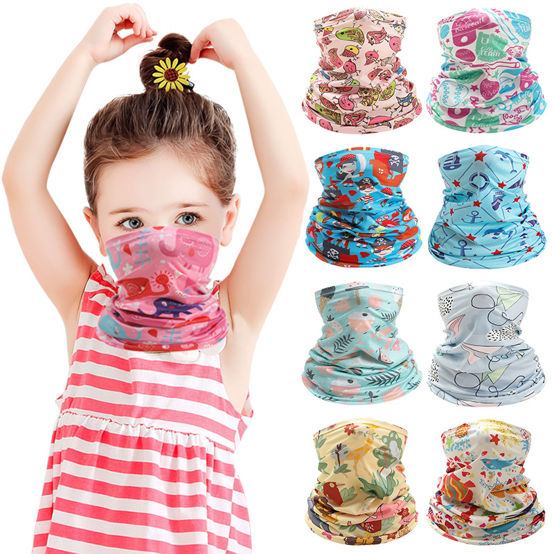 Kids Neck Cover Cute Ice Silk  - Kids Face Mask のレビューと価格