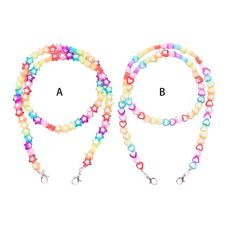 A52E Kids Acrylic Rainbow Colo - Mask Chain Holder のレビューと価格