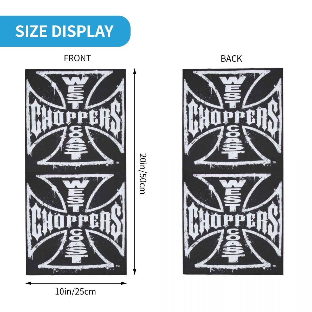 West Coast Iron Cross Choppers - Neck Gaiter Face Cover のレビューと価格