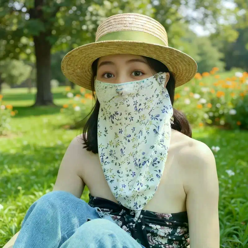 Flowers Summer Sunscreen Mask  - Kids Face Mask のレビューと価格