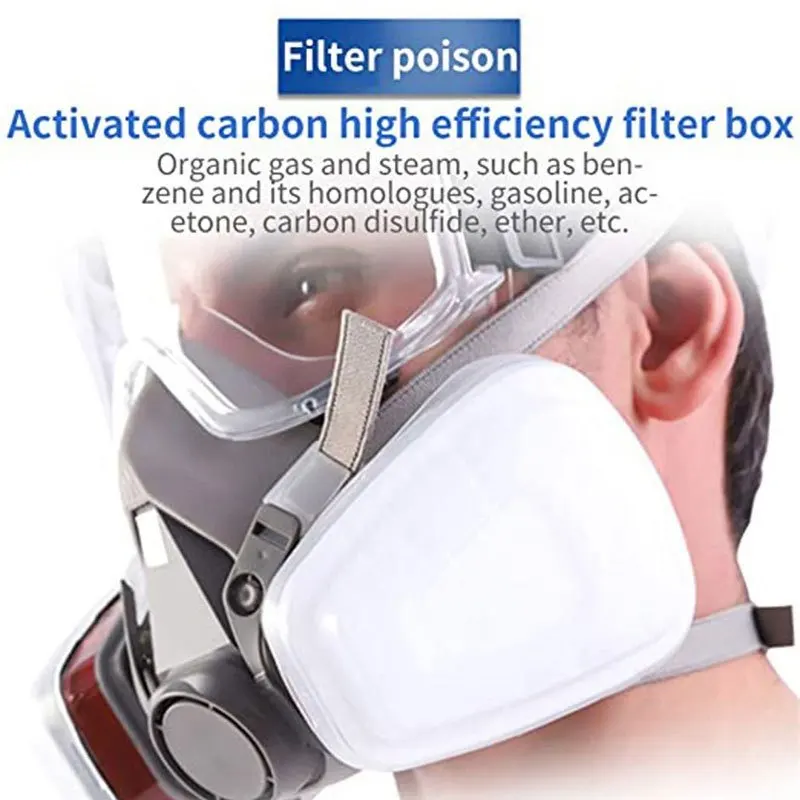 6200 7 in1 Gas Mask Gas-Proof  - Respirator Half Face のレビューと価格