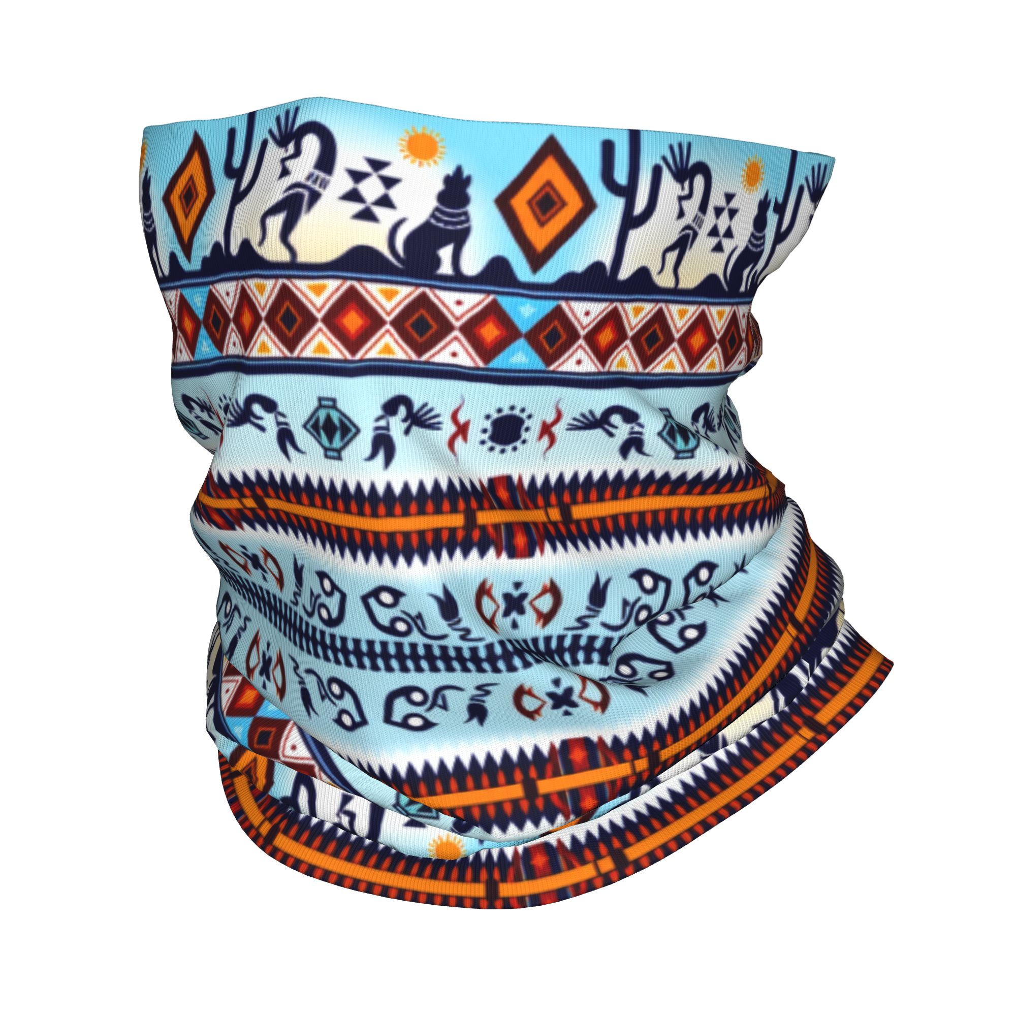 Custom Kokopelli Hohokam Treas - Neck Gaiter Face Cover のレビューと価格