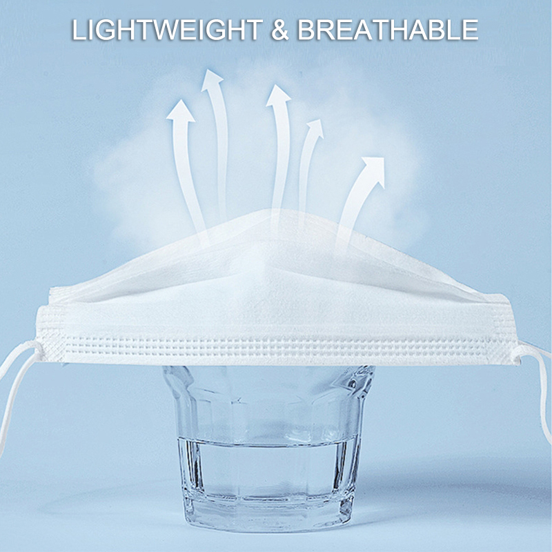 50Pcs 3-layer Mask Face Masks  - Disposable Mask Blue のレビューと価格