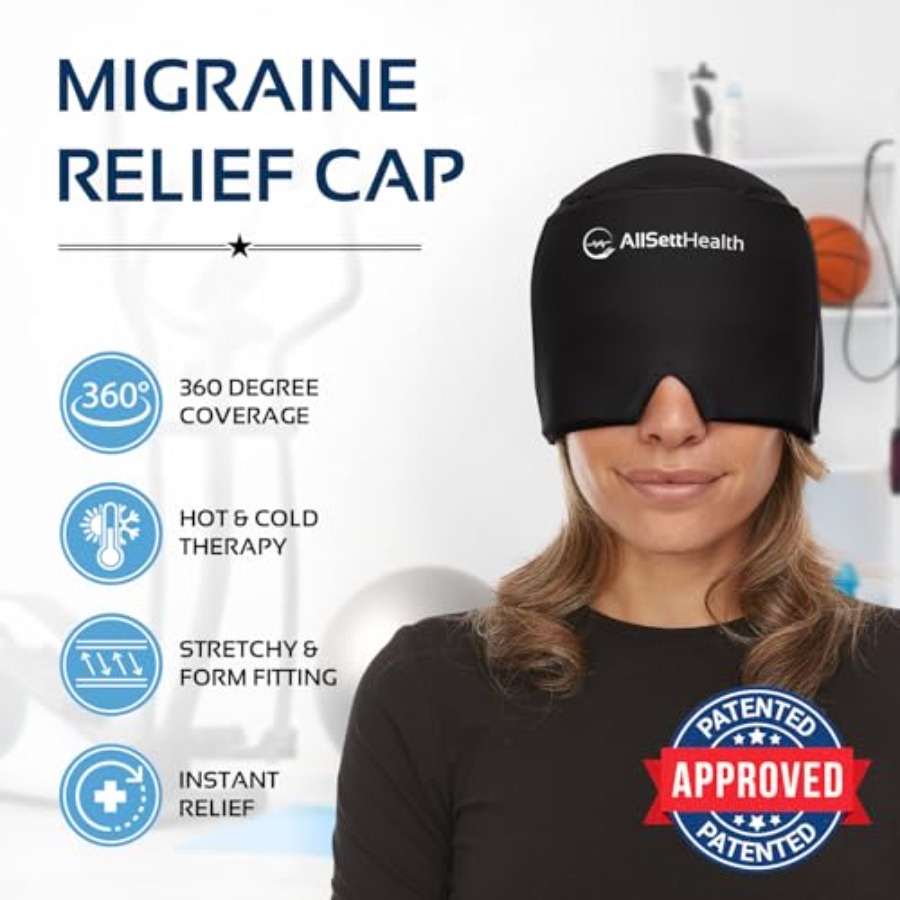 Migraine Relief Cap Ice Head W - Black Face Mask Pack のレビューと価格