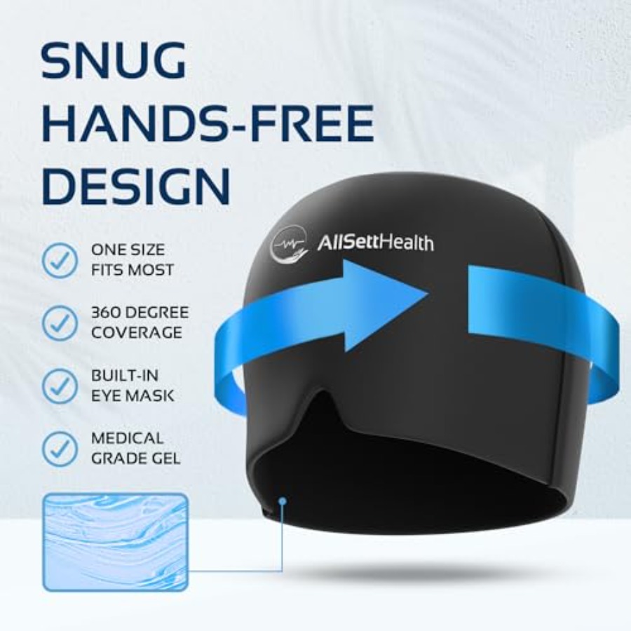 Migraine Relief Cap Ice Head W - Black Face Mask Pack のレビューと価格