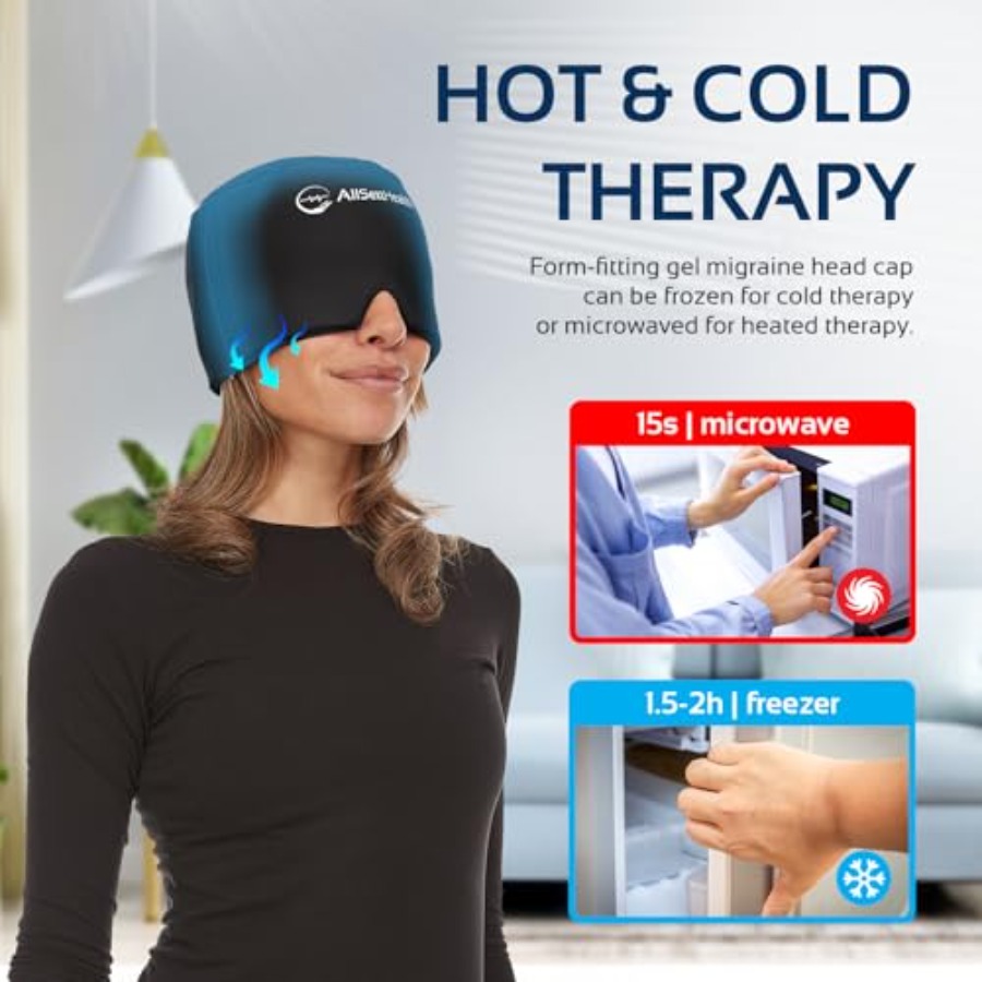 Migraine Relief Cap Ice Head W - Black Face Mask Pack のレビューと価格