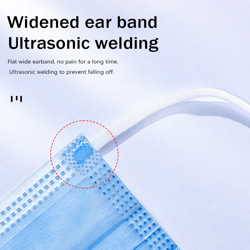 10-500pcs Disposable Adults in - Disposable Mask Blue のレビューと価格